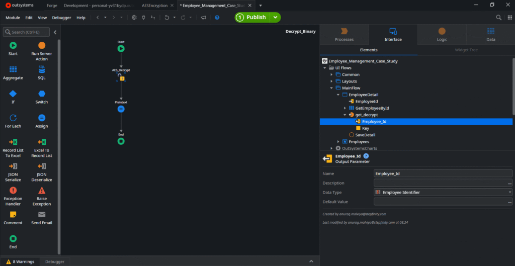 Secure Employee Access Management Using OutSystemsReactive Application 12 Screenshot 2026 05 09 091730