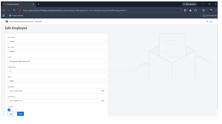 Secure Employee Access Management Using OutSystemsReactive Application 16 Screenshot 2026 08 06 172913